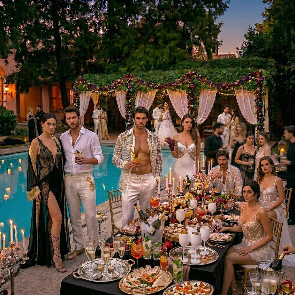 Libertine wedding ceremony in a historic villa